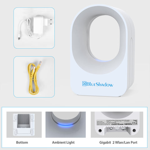 Blueshadow Cuka M1200B Whole Home Mesh Wifi System - Best For Large Homes