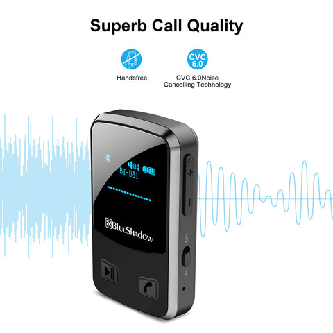 Blueshadow Bluetooth Transmitter for Car | Bluetooth 5.0 Adapter