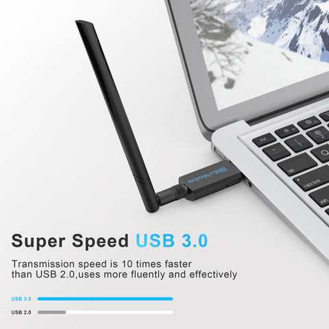 Blueshadow Wifi Adapter for Desktop With USB Wifi Antenna 1200Mbps