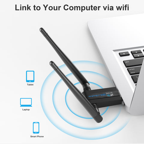 Blueshadow USB AC Wifi Adapter 1200Mbps | 5g USB Wifi Adapter