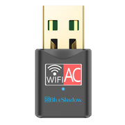 Blueshadow Mini USB Wifi Adapter for Desktop 600Mbps-Black