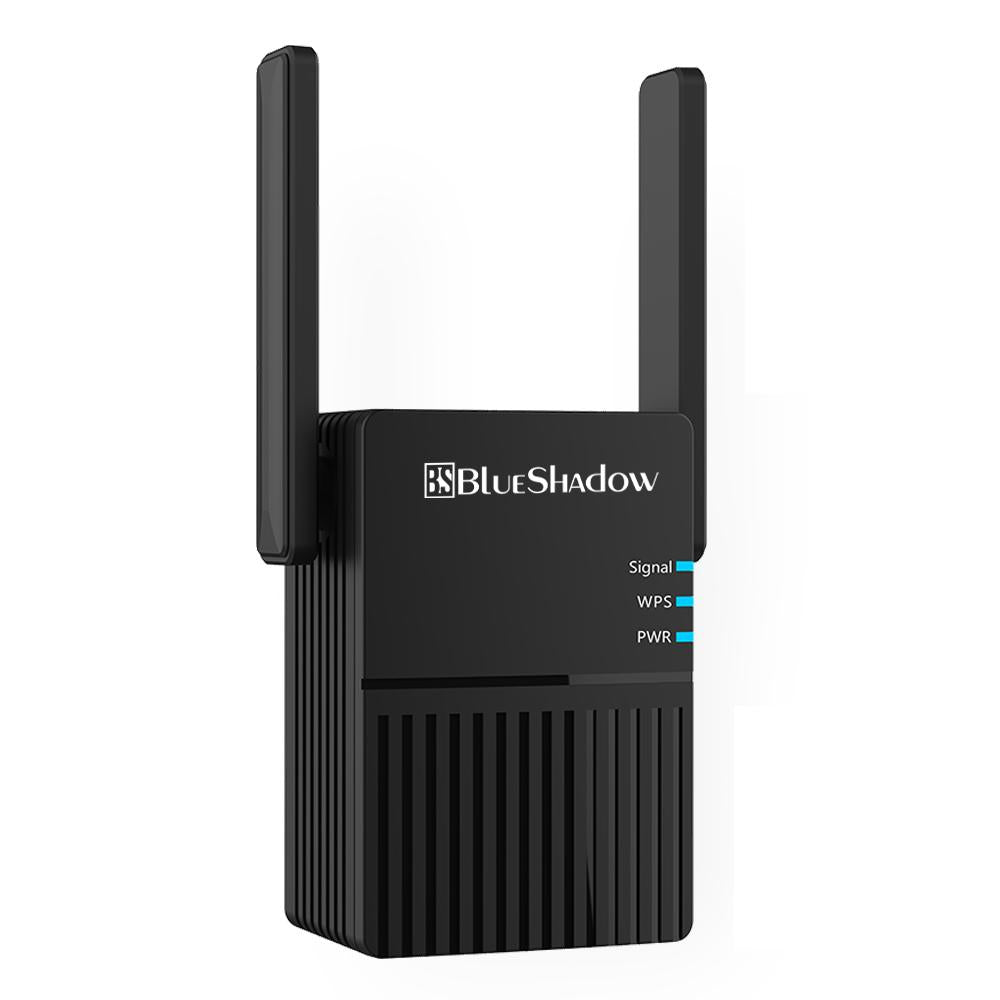 BlueShadow Best Long Range WiFi Extender Outdoor - Black | 1200Mbps