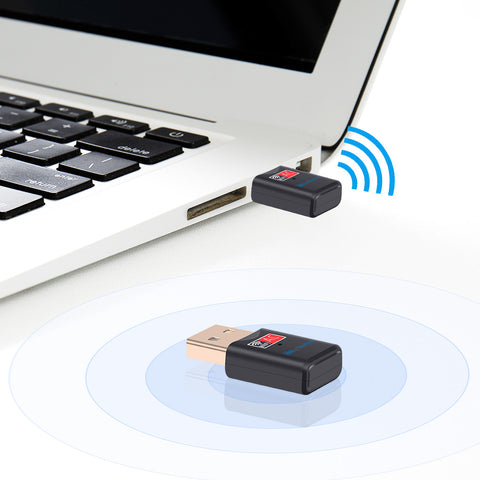 Blueshadow AC 600mpbs WiFi USB Mini Adapter for PC - Black