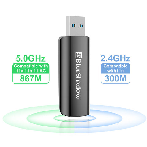 Blueshadow 1300Mbps Wifi USB Mini Network Adapter