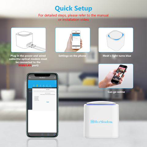 Cuka-M1200C | AC1200 Dual Band Whole Home Mesh WiFi System (Pack of 3)