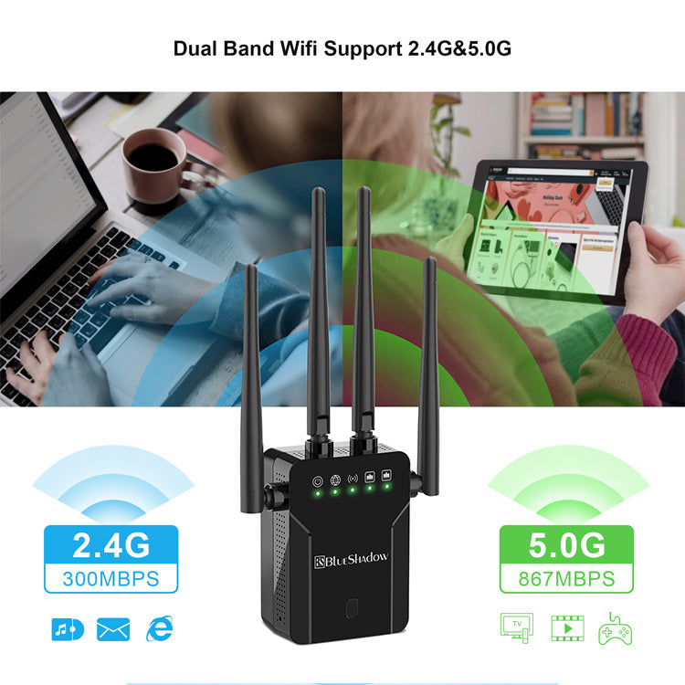 Pix-Link LV-WR09 300Mbps Range WiFi Extender Repeater Mini Router (US